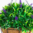 18" UV Resistant Artificial Lavender Hanging Basket (Indoor/Outdoor)