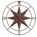 18” Rustic Nautical Metal Compass Wall Art Decor