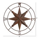 18” Rustic Nautical Metal Compass Wall Art Decor