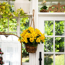 19” Geranium Hanging Basket Artificial Plant UV Resistant (Indoor/Outdoor) by Nearly Natural