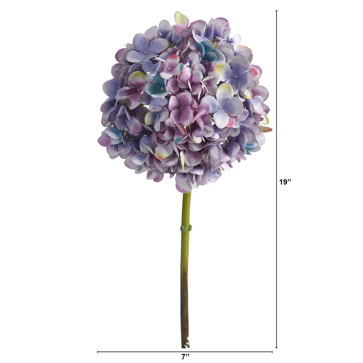 19” Artificial Hydrangea Flower (Set of 3 Silk Flower Stems), photo 2 of 8