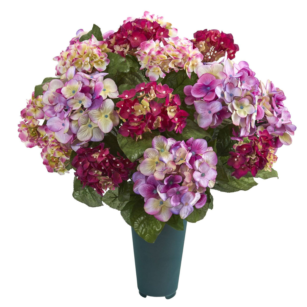 19” Hydrangea Graveside Memorial Arrangement in Green Vase, photo 4 of 4