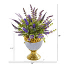 19” Lavender Artificial Arrangement in Decorative Urn