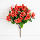 19" UV Resistant Artificial Azalea Bush (Indoor/Outdoor) - Set of 3