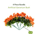 19" UV Resistant Artificial Bougainvillea Bush (Indoor/Outdoor) - Set of 4