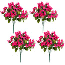 19" UV Resistant Artificial Bougainvillea Bush (Indoor/Outdoor) - Set of 4