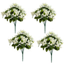 19" UV Resistant Artificial Bougainvillea Bush (Indoor/Outdoor) - Set of 4