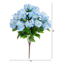 19" UV Resistant Artificial Hydrangea Bush (Indoor/Outdoor) - Set of 3