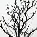 2' Pre-Lit Artificial Halloween Black Spooky Twig Tree with 60 Orange & Purple Copper Wire String LED Lights