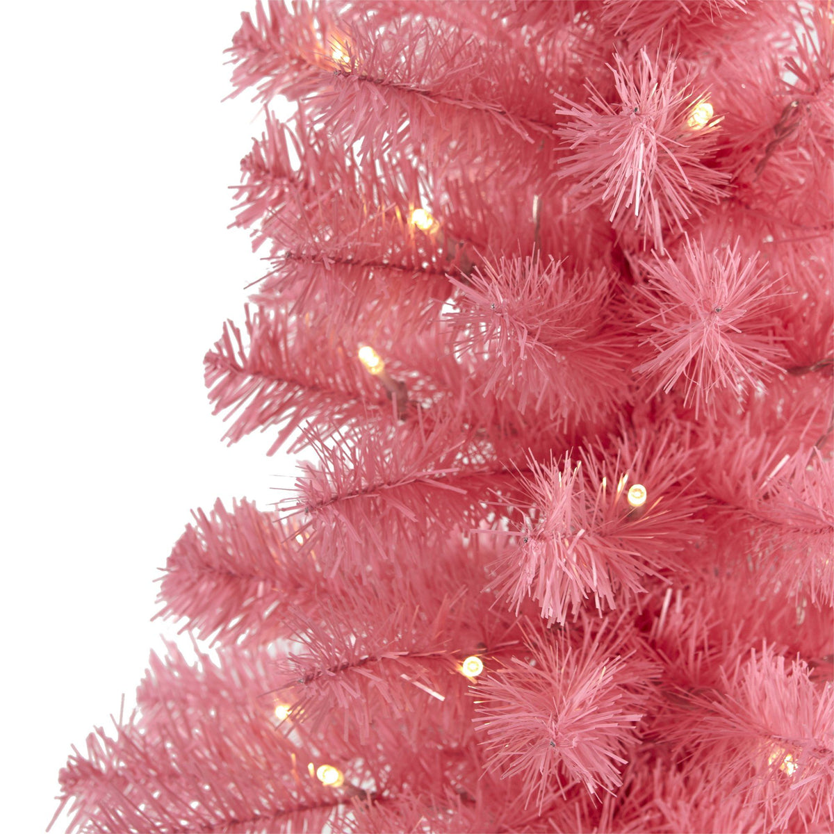 2’ Pink Artificial Christmas Tree with 35 LED Lights and 72 Bendable Branches, photo 2 of 6