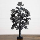 2' Pre-Lit Artificial Halloween Black Maple Tree with 24 Orange & Purple LED Lights