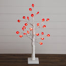 2' Pre-Lit Artificial Valentine's Day Twig Tree with 24 Red Heart-Shaped LED Lights
