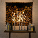 2' Pre-Lit Artificial White Birch Centerpiece with 84 LED Lights