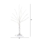 2’ Pre-Lit Artificial White Birch Tree with 60 Warm White LED Lights