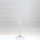 2’ Pre-Lit Artificial White Birch Tree with 60 Warm White LED Lights