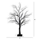 2’ Pre-Lit Halloween Deluxe Black Twig Artificial Tree with 44 Orange & Purple LED Lights