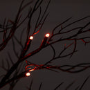 2’ Pre-Lit Halloween Deluxe Black Twig Artificial Tree with 44 Orange & Purple LED Lights