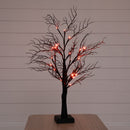 2’ Pre-Lit Halloween Deluxe Black Twig Artificial Tree with 44 Orange & Purple LED Lights