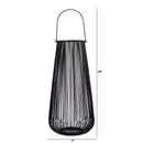 2’ Vintage Black Metal Wire Tea Votive Lantern Candle Holder