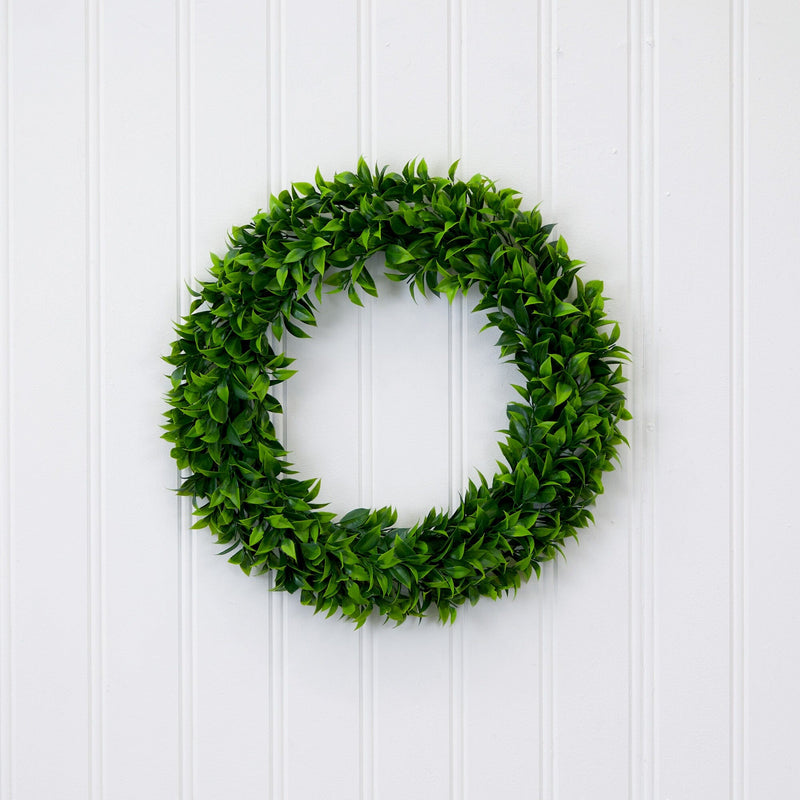 20” Artificial Bay Leaf Wreath, photo 2 of 4