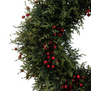 20” Cedar Berry Wreath by Nearly Natural