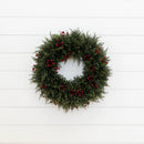 20” Cedar Berry Wreath by Nearly Natural