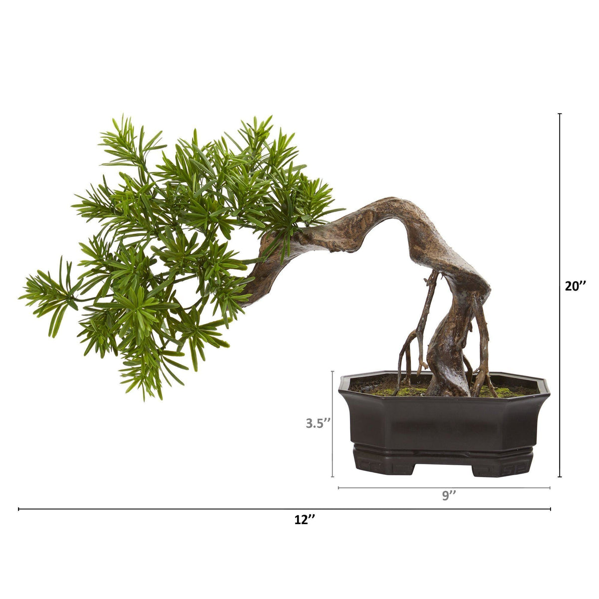 20” Bonsai Styled Podocarpus Artificial Plant, photo 2 of 2