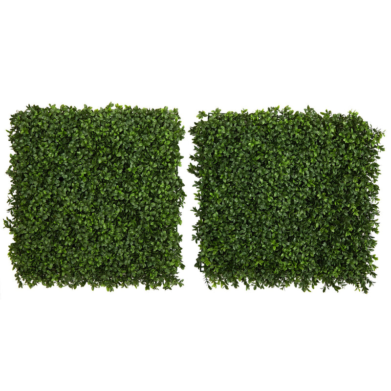20” Boxwood Artificial Wall Mat (Indoor/Outdoor) (Set of 2)