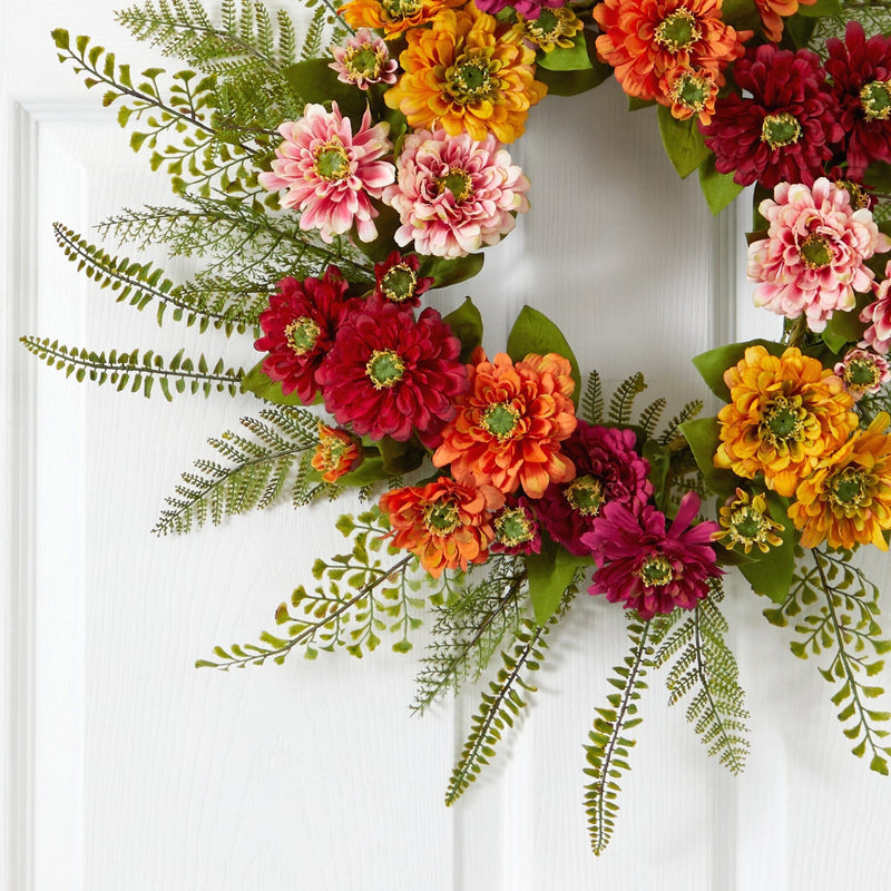 20" Mixed Flower Wreath, photo 2 of 4
