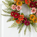 20" Mixed Flower Wreath