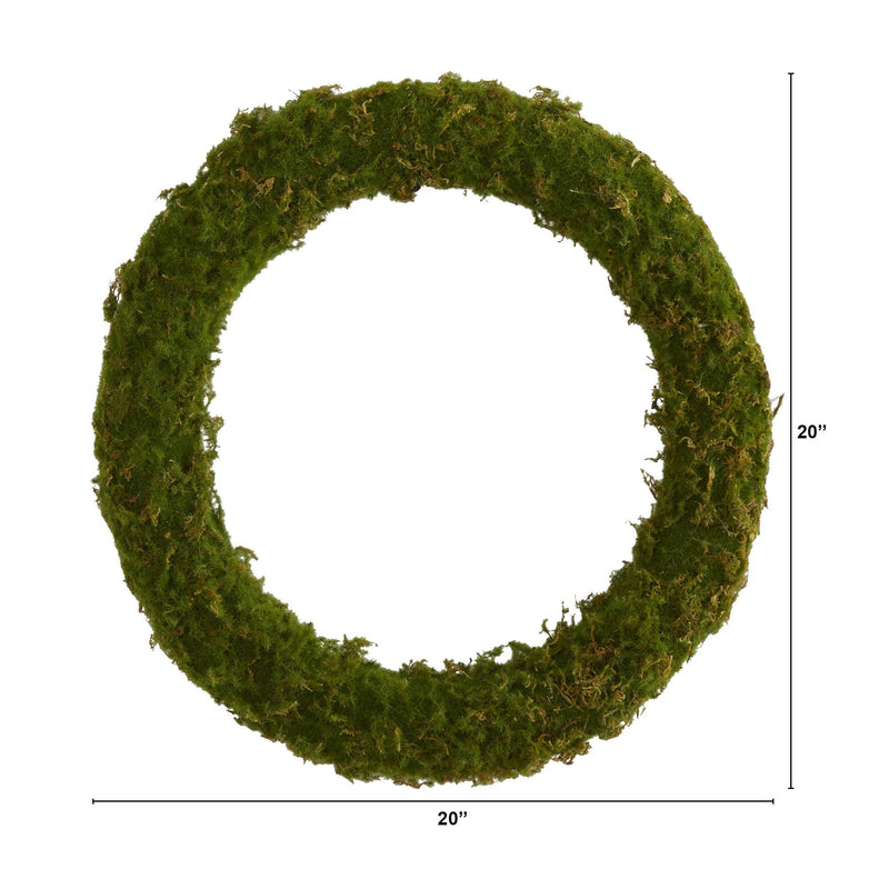 20” Moss Artificial Wreath, photo 4 of 5