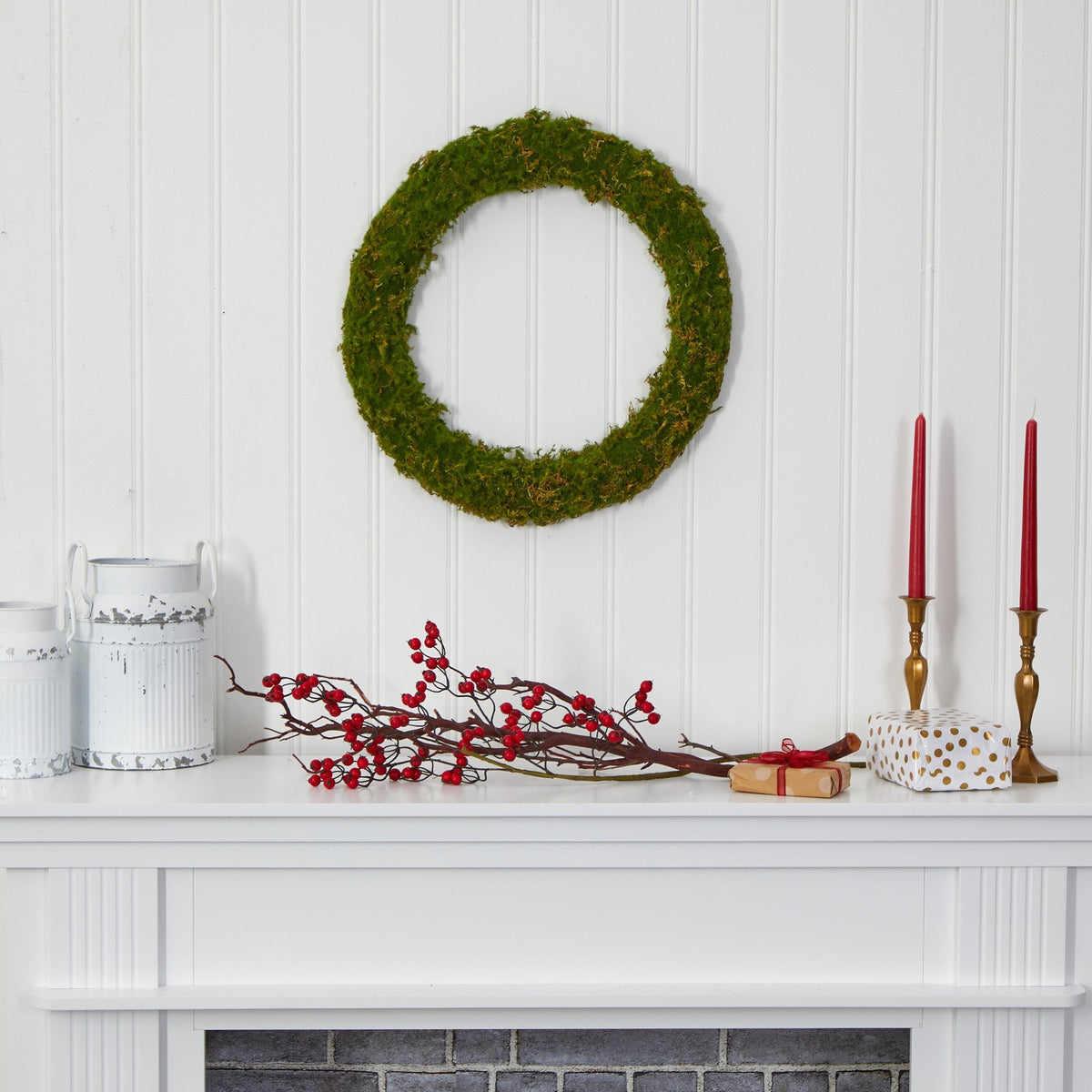20” Moss Artificial Wreath, photo 5 of 5