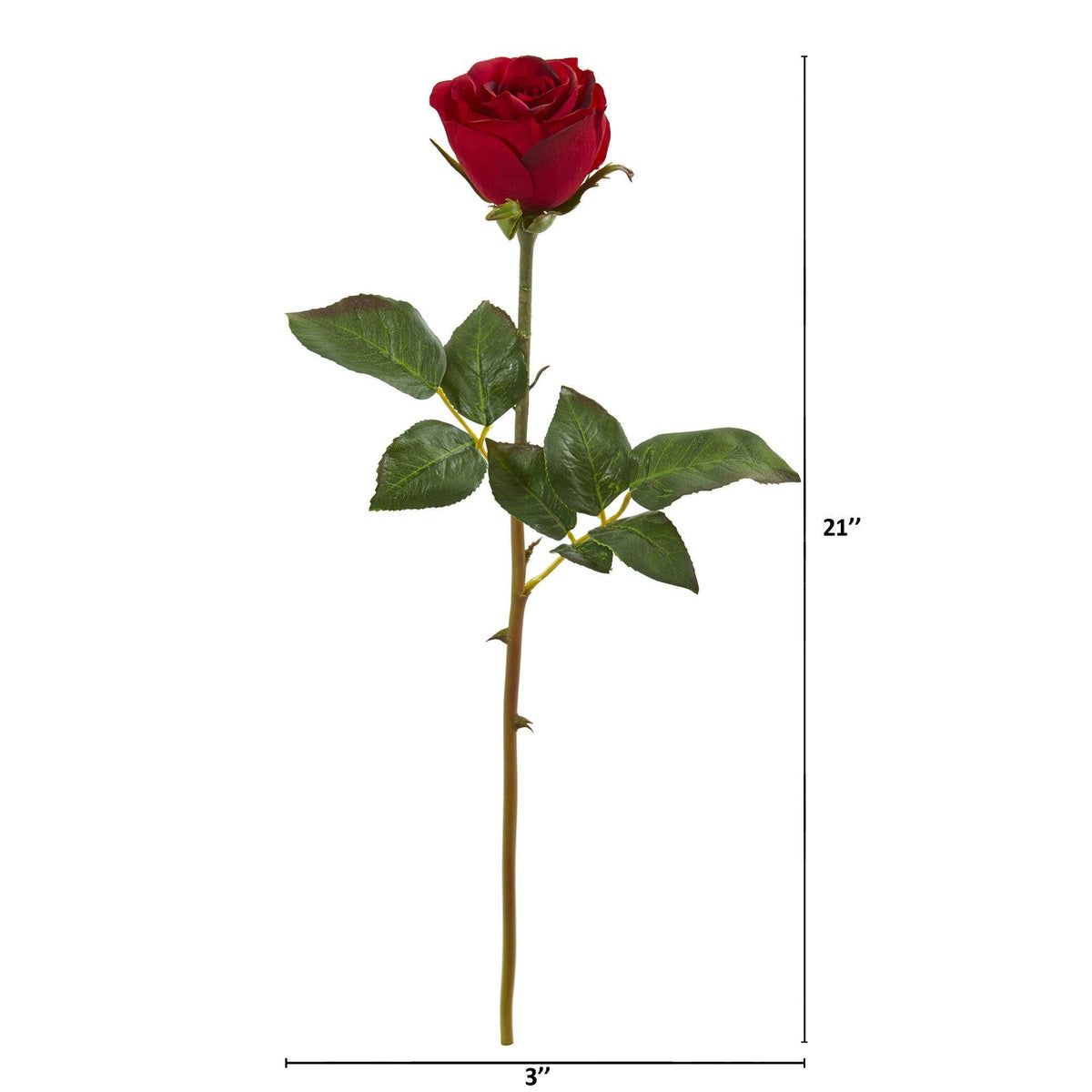 20” Rose Artificial Bud Flower (Set of 6), photo 2 of 4