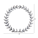 20” x 20” White Metal Olive Leaf Wall Decor