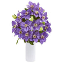 21” Anemone Artificial Arrangement in White Vase