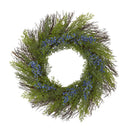 21” Cedar with Blue Berries Artificial Wreath
