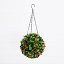 21” UV Resistant Artificial Holly Berry Christmas Hanging Ball (Indoor/Outdoor)