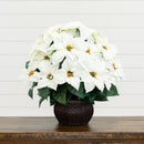 Poinsettia Artificial Arrangement in Decorative Planter