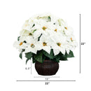 Poinsettia Artificial Arrangement in Decorative Planter