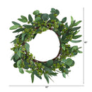 22” Eucalyptus and Berry Artificial Wreath