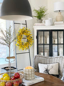 22” Forsythia Artificial Wreath