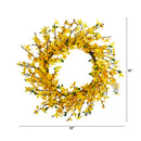 22” Forsythia Artificial Wreath
