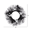 22" Halloween Ghost and Bats Twig Wreath