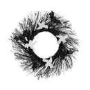 22" Halloween Ghost and Bats Twig Wreath