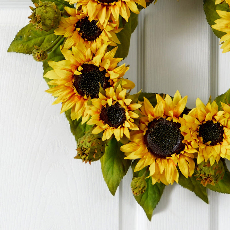 22" Sunflower Wreath, photo 2 of 2