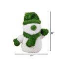 22” UV Resistant Artificial Christmas Grass Garden Plush Topiary Snowman (Indoor/Outdoor)