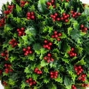22” UV Resistant Artificial Holly Berry Christmas Hanging Ball (Indoor/Outdoor)
