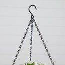 22” UV Resistant Artificial Mini Rose and Aptenia Hanging Basket (Indoor/Outdoor)