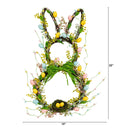 22" Artificial Easter Bunny Shaped Wreath