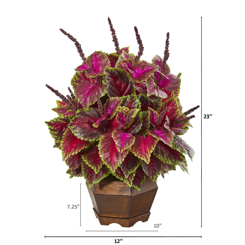 23” Coleus Artificial Plant in Decorative Planter, photo 2 of 2